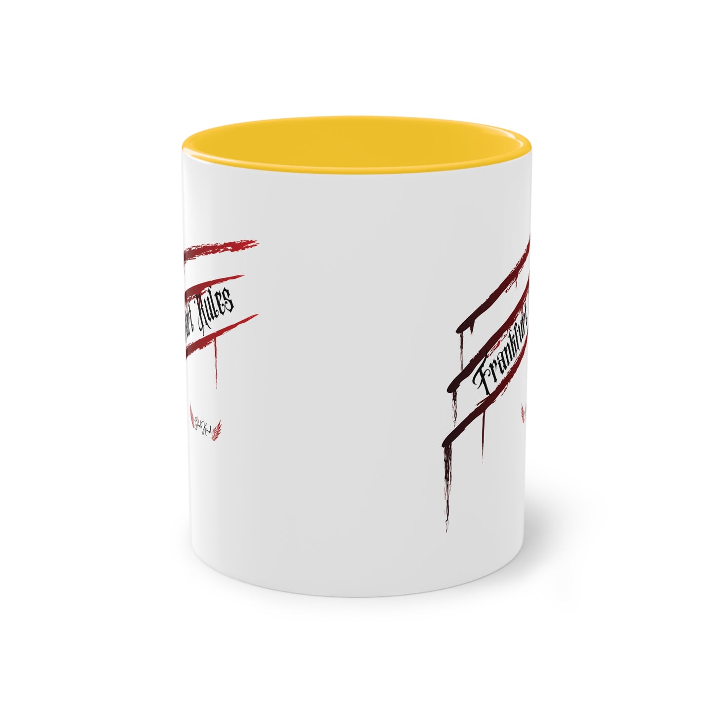 Kaffeetasse zweifarbig "Frankfurt Rules"