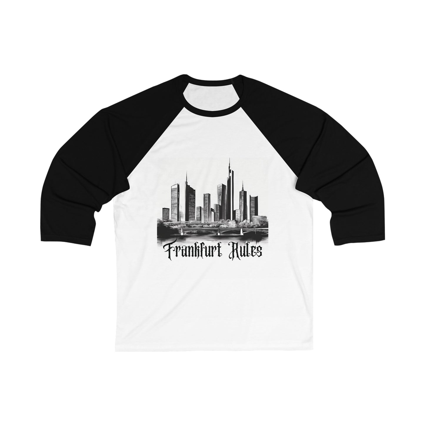 3/4 Baseball-Shirt "Frankfurt Skyline"