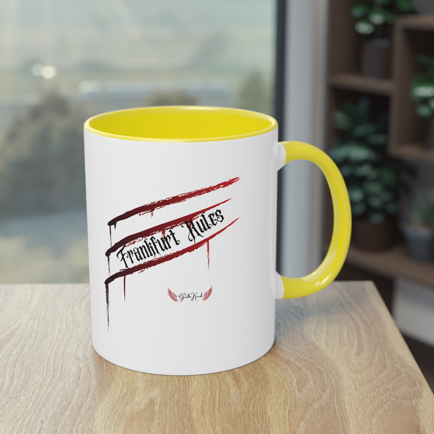 Kaffeetasse zweifarbig "Frankfurt Rules"