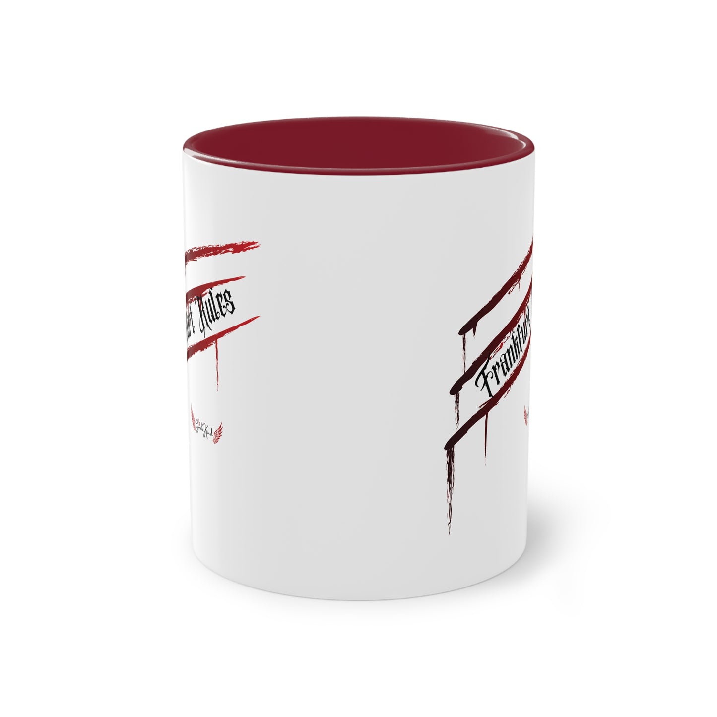 Kaffeetasse zweifarbig "Frankfurt Rules"