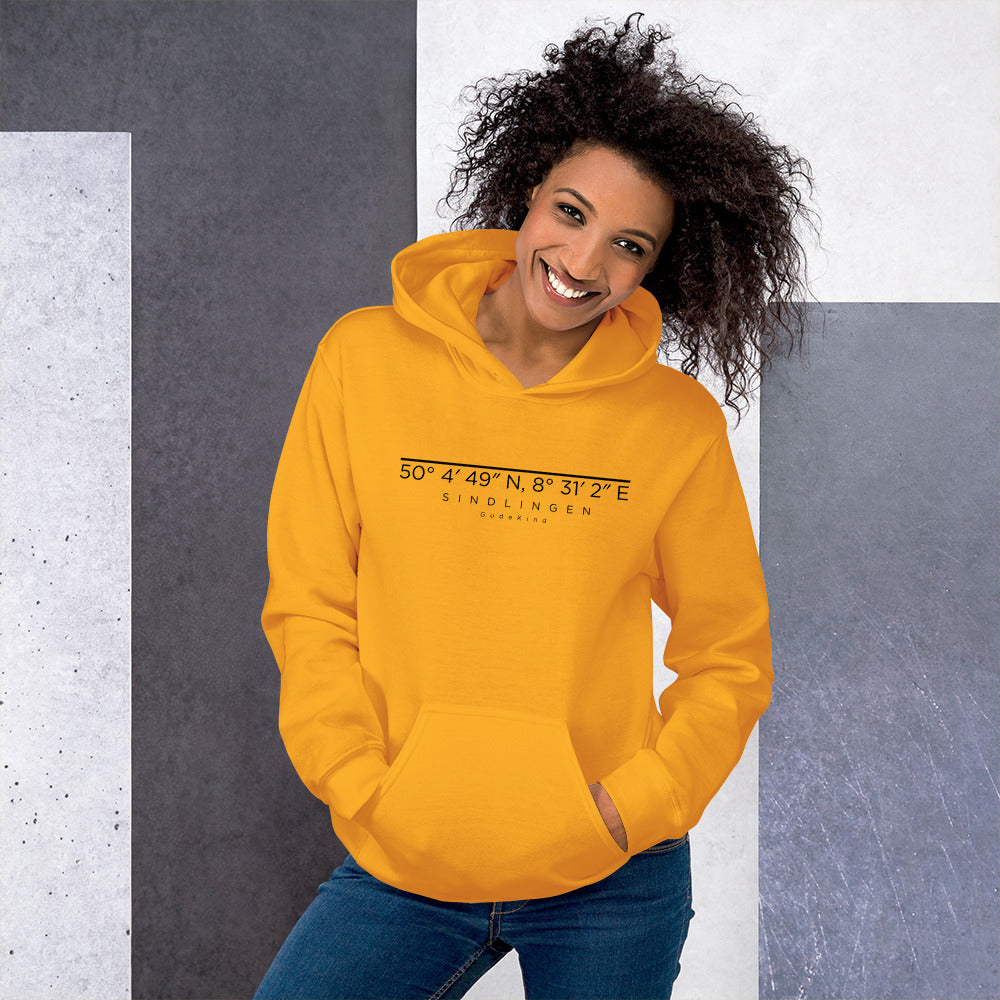 Minimalistischer Frankfurt Sindlingen Hoodie – Local Pride Design Frontprint