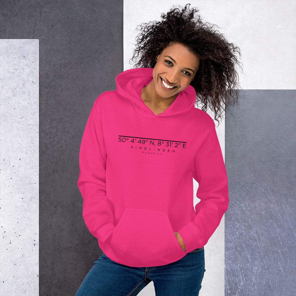 Minimalistischer Frankfurt Sindlingen Hoodie – Local Pride Design Frontprint