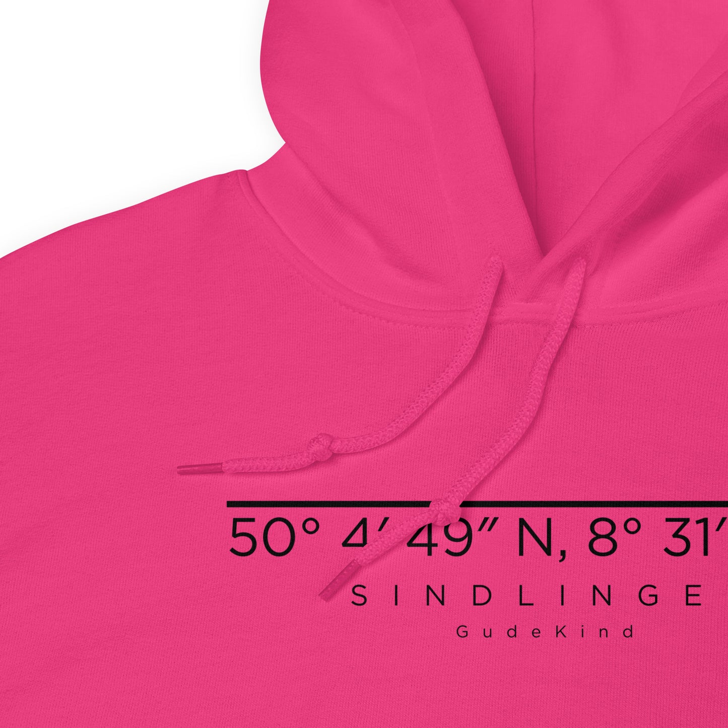 Minimalistischer Frankfurt Sindlingen Hoodie – Local Pride Design Frontprint