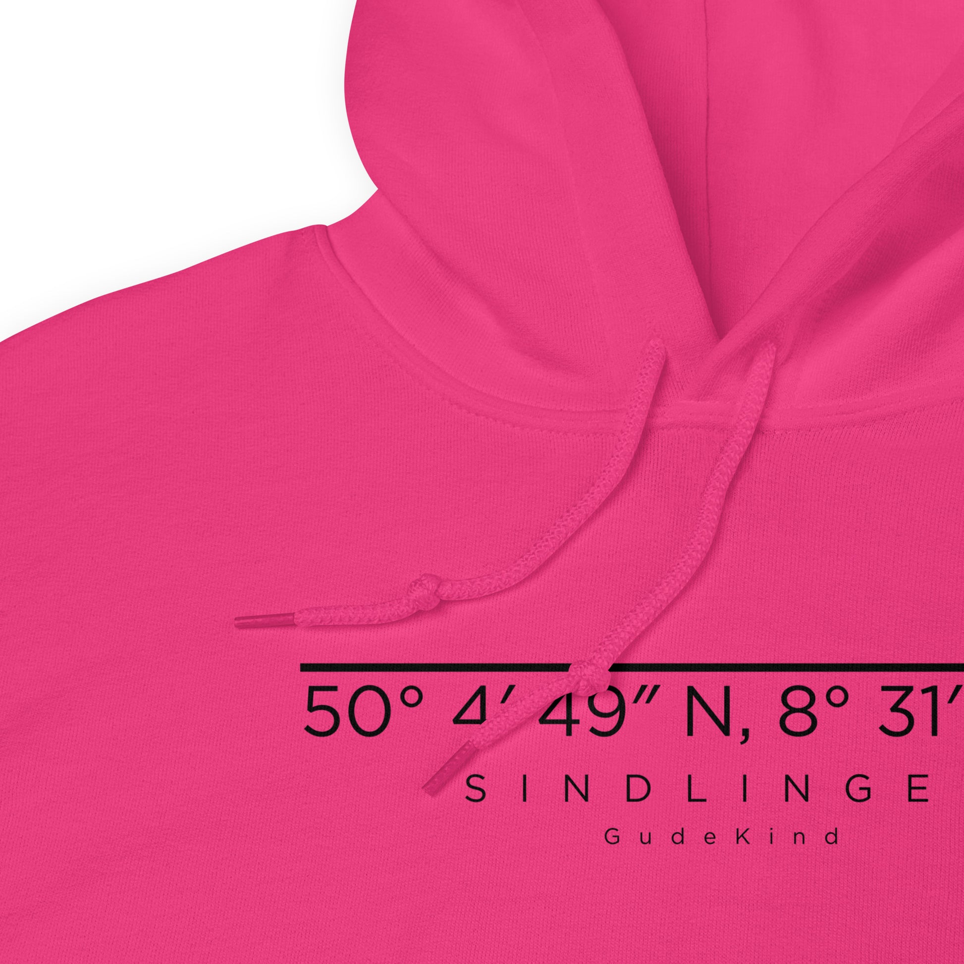 Minimalistischer Frankfurt Sindlingen Hoodie – Local Pride Design Frontprint