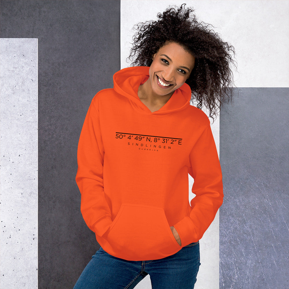 Minimalistischer Frankfurt Sindlingen Hoodie – Local Pride Design Frontprint