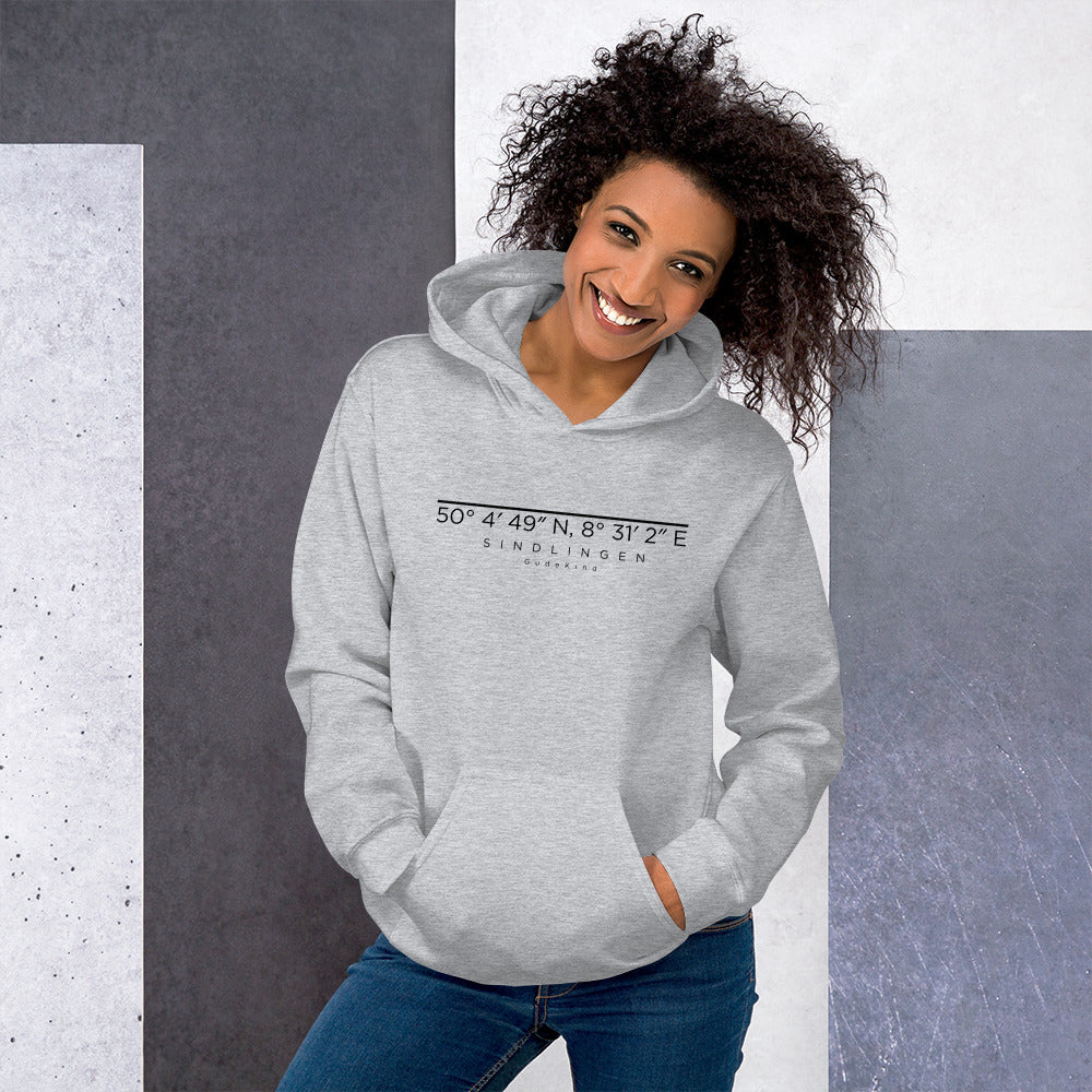 Minimalistischer Frankfurt Sindlingen Hoodie – Local Pride Design Frontprint