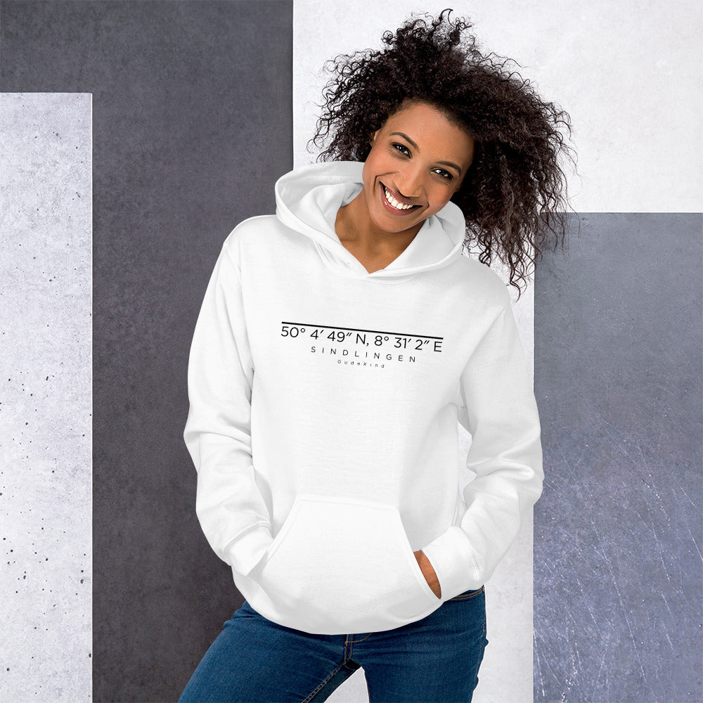 Minimalistischer Frankfurt Sindlingen Hoodie – Local Pride Design Frontprint