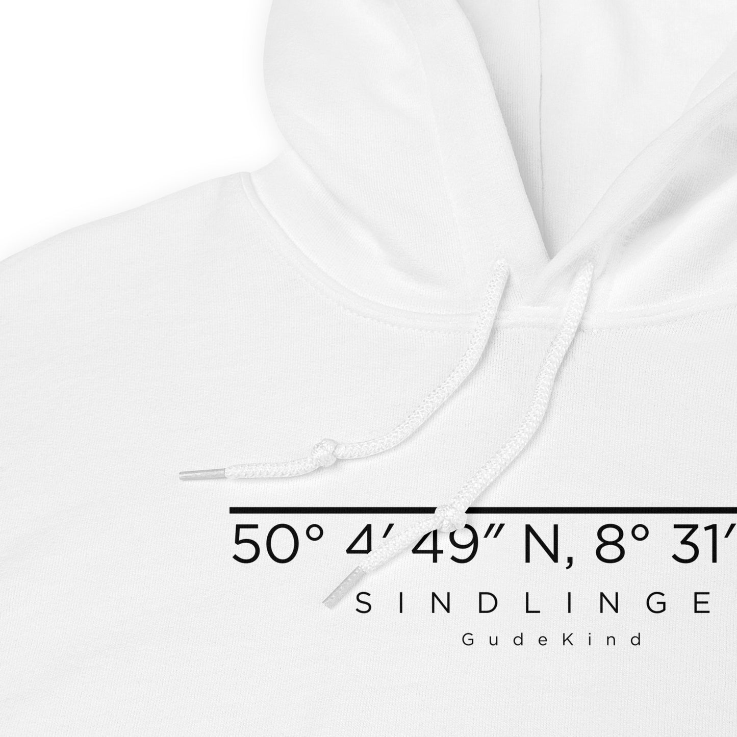 Minimalistischer Frankfurt Sindlingen Hoodie – Local Pride Design Frontprint